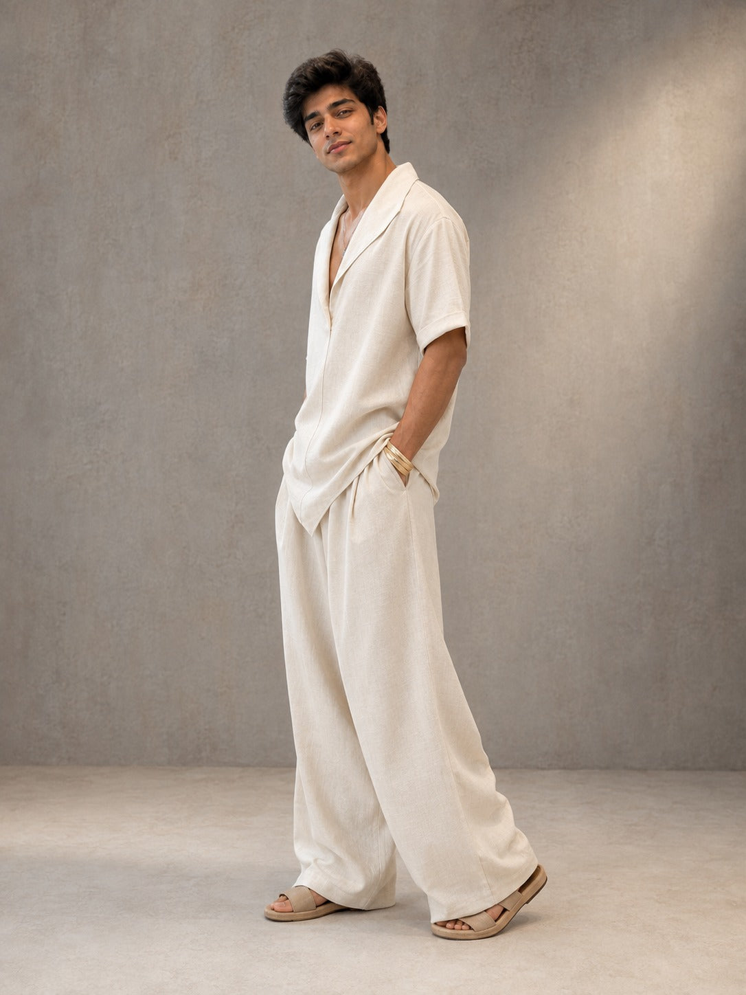 Ivory Linen Resort Co-Ord Set